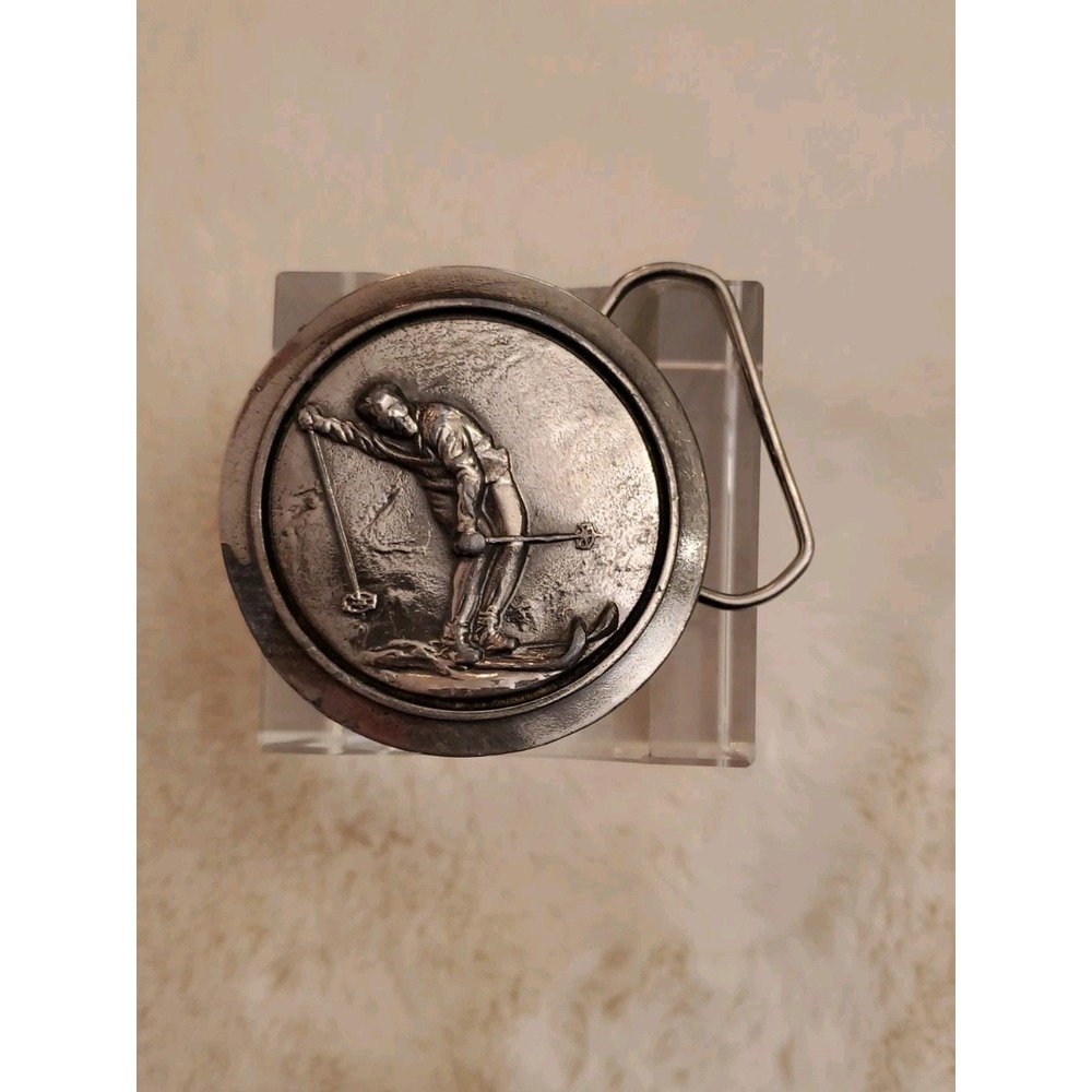 1977 Great American Buckle Co. Snow Skier‎ Limited Edition Rare Belt Buckle #711